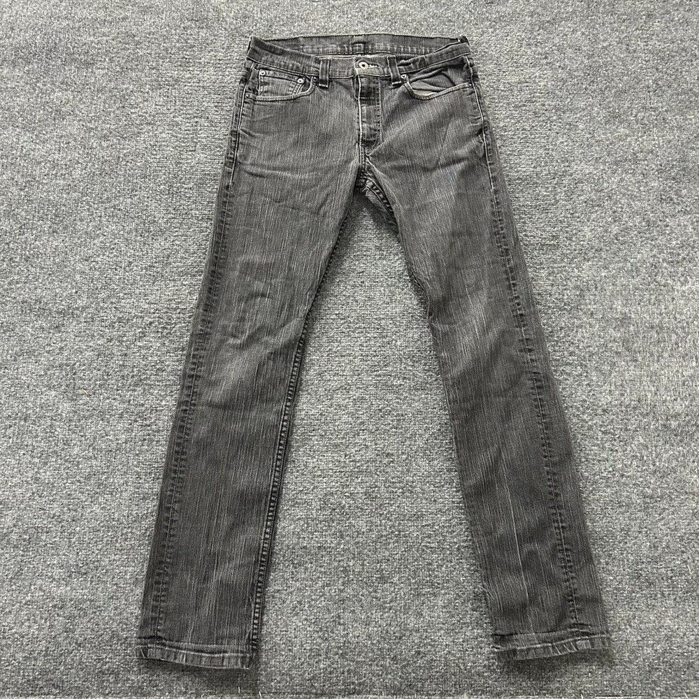 Levi's Jeans Mens Size 34x32 Black 511 Skinny Fit Faded Denim Stretch Casual
